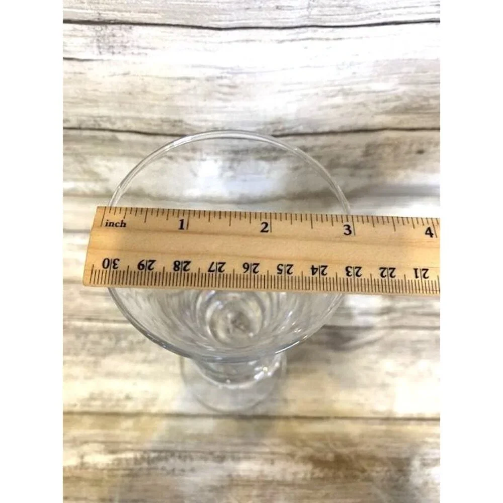 Set Of 6 Elegant Clear Glass Champagne‎ Flutes with Ornate Stem Design
